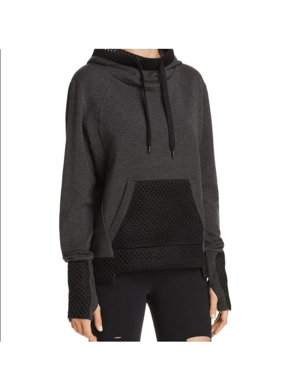 ALO Yoga Eclipse Mesh Sweatshirt Hoodie sz S